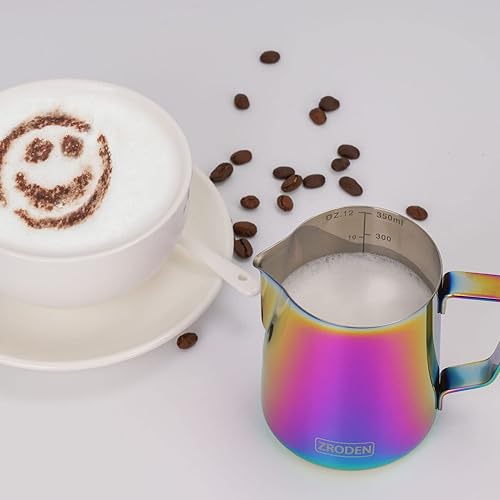 Miniatura 67 de Jarra de espuma de leche, jarra de vapor de espresso de 32 onzas, accesorios para máquina de café capuchino de acero inoxidable, herramientas