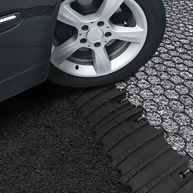 Miniatura 4 de Vodaland - Pavimentadora de grava EasyRamp - Sistema de rampa de accionamiento y tope de velocidad, 100% goma reciclada, compatible con adoquines