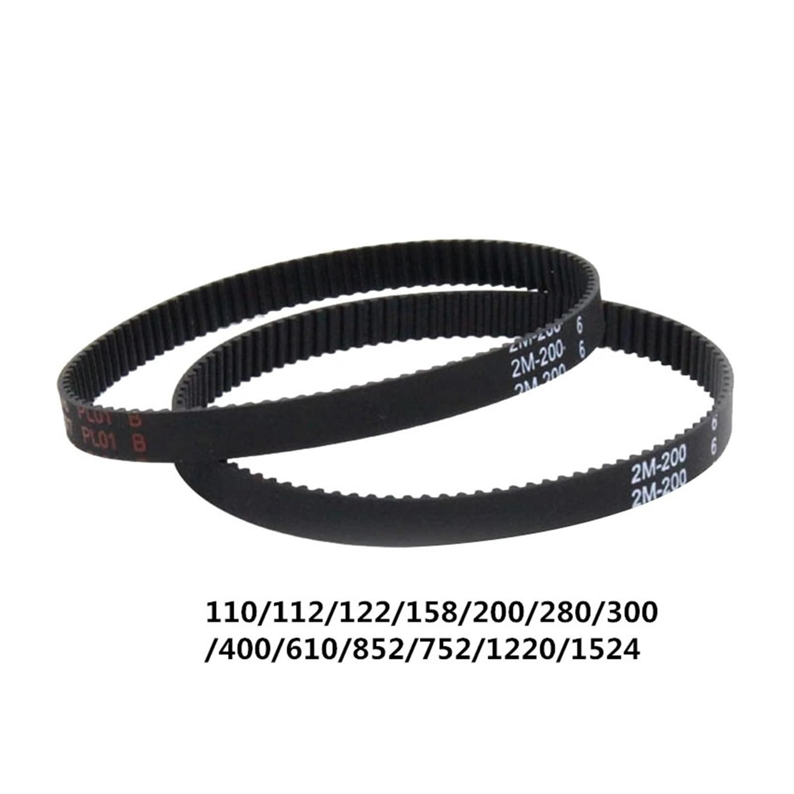 RAHBI 10 Uds 2GT correas de distribución de bucle cerrado GT2 6mm correa de cierre síncrona de goma 110 122 158 200 280 300 400 610 852mm pieza de impresora 3D leisurely (Size : 752mm)