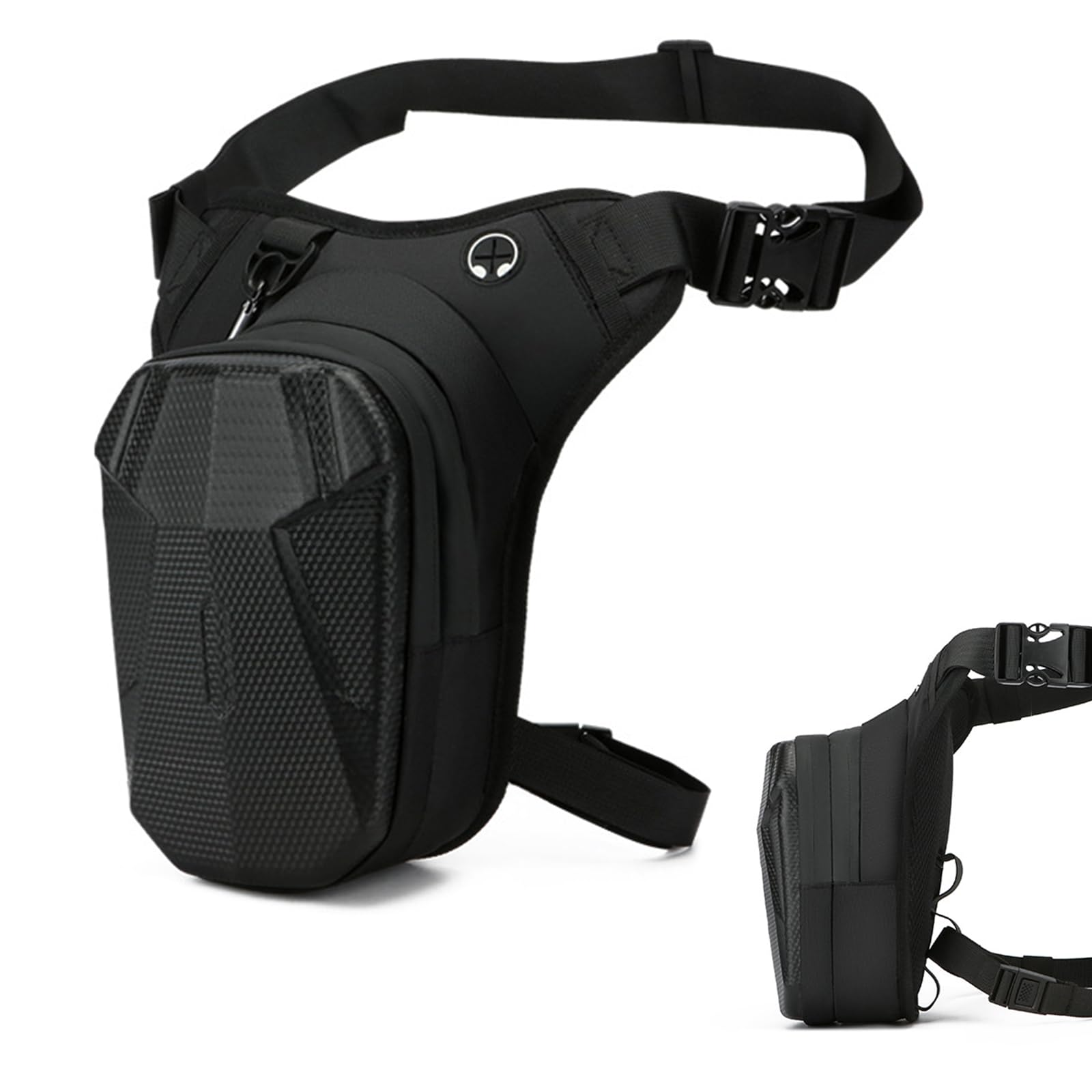 Marsupio da Gamba per Moto Borsa Gamba Moto Capacità Espandibile Borsa Cosciale Espandibile EVA Durevole Marsupio Cosciale Uomo per Escursionismo Pesca Ciclismo Escursionismo