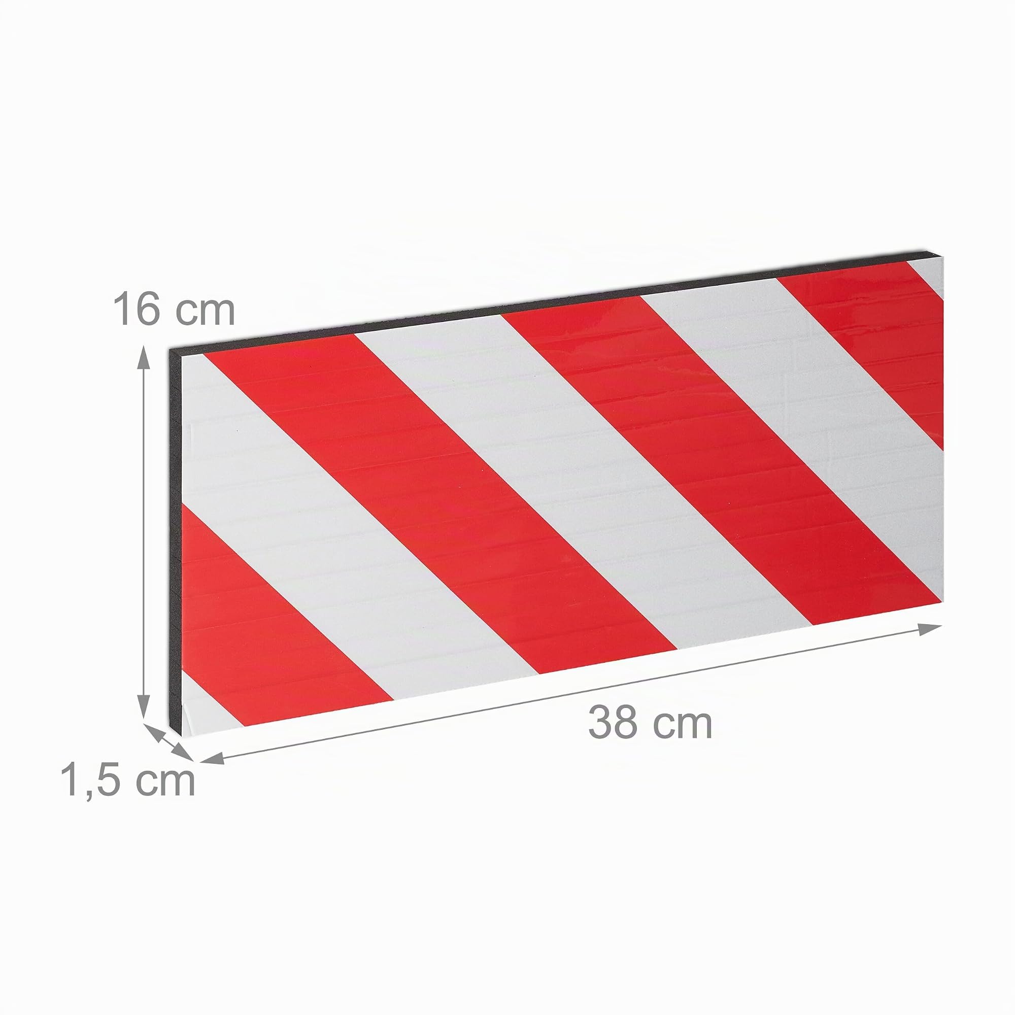 Relaxdays Paracolpi Garage, Set da 2, Protezione Portiere Auto, Adesivo Eva Paraurti da Muro, 38x16x1,5 cm, Rosso Bianco