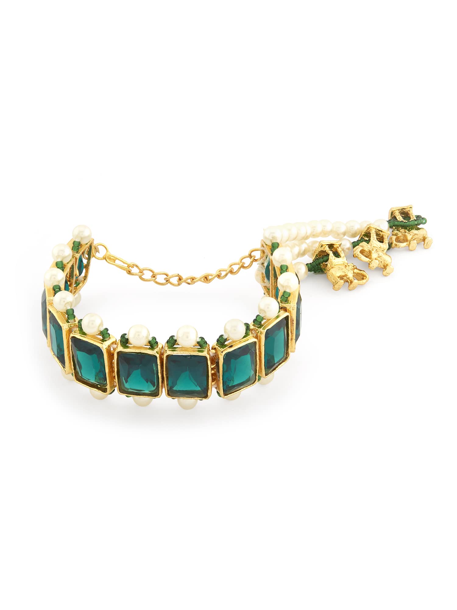 See full amazon price history chart for ZAVERI PEARLS Green Stones Embellished Elephant Drop Ethnic Bracelet For Women-ZPFK13193 ZAVERI PEARLS Green Stones Embellished Elephant Drop Ethnic Bracelet For Women-ZPFK13193 (B09Z7118N4) Amazon Price History, Amazon Price Tracker