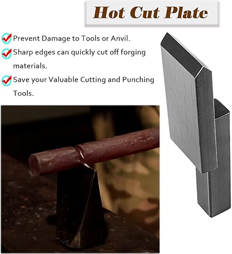 Miniatura 9 de Bonbo Blacksmith Yunque - Juego de herramientas resistentes a la forja de 1 pulgada, incluye estaca de corte en caliente y pliegue y relleno de