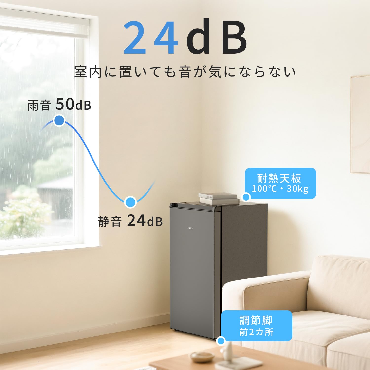 Amazon.co.jp: SAMKYO 冷蔵庫 一人暮らし用 95L 小型 スリム 幅44.4cm