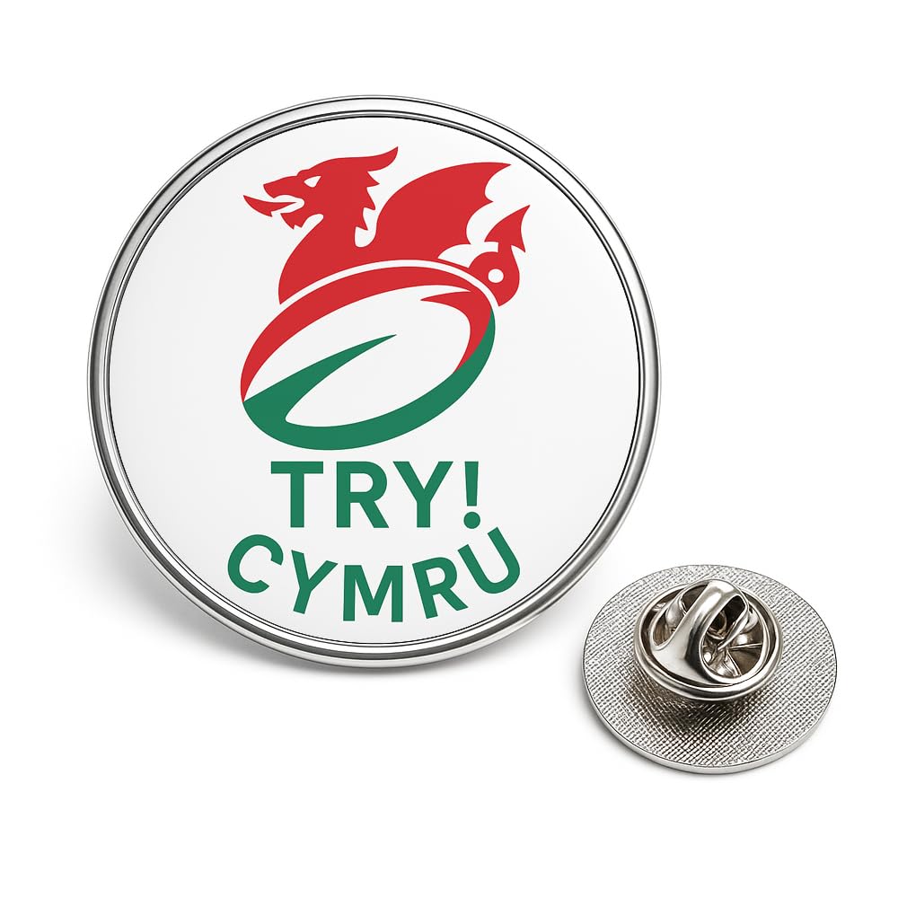 Welsh Lapel Pin Badge – Red Dragon & Flag Brooch (20 mm) Patriotic Collectable for Remembrance, National Celebrations & Football Daffodil Wales (Try cymru)