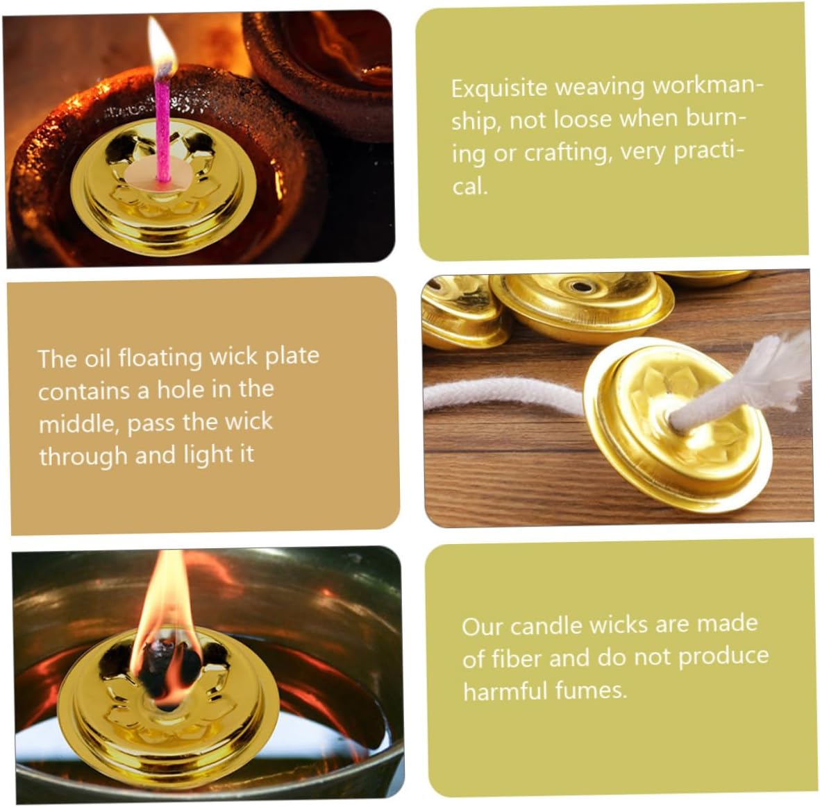 PRETYZOOM 1set Floating Wick Holder Oil Lamp Wicks Fiber Replacement for Alcohol Lamps Kerosene and Decorative Lighting Long for Enhanced Burning Experience