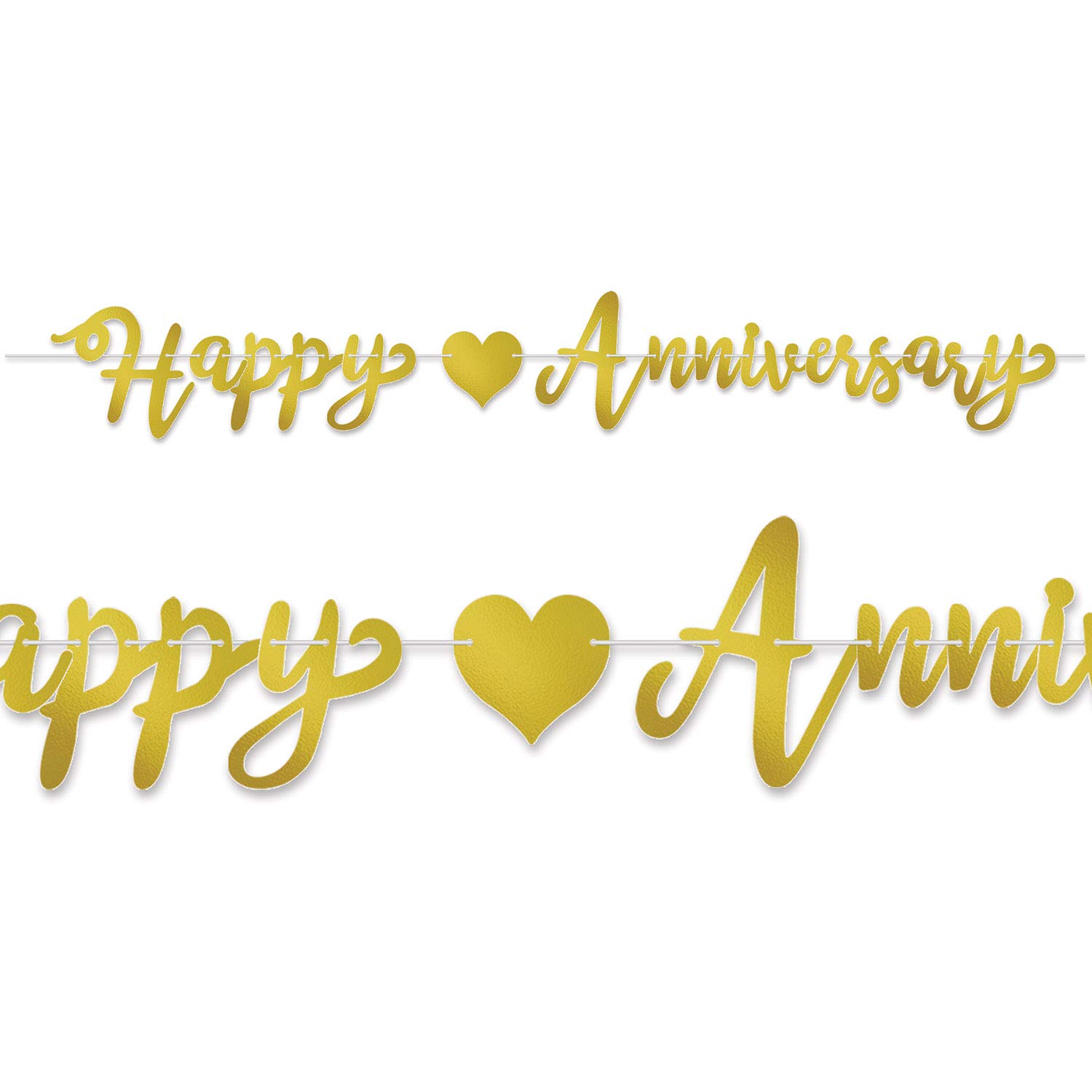 A Beistle Creation Serpentina de papel de aluminio Happy Anniversary