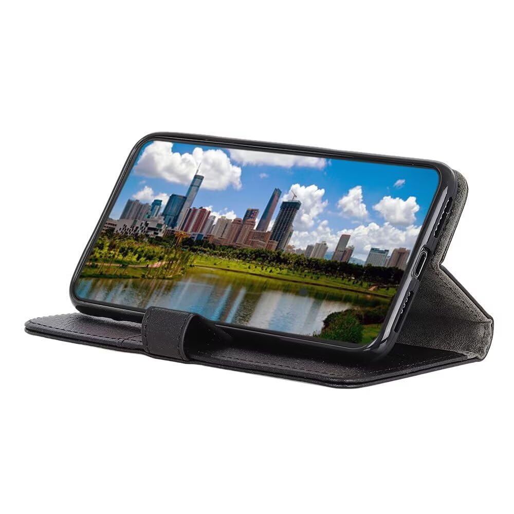 Custodia Portafoglio Asuwish Per Nothing Phone 2a Con Cinturino Da Polso E Vetro Temperato – 3 Slot Carte E Chiusura Magnetica