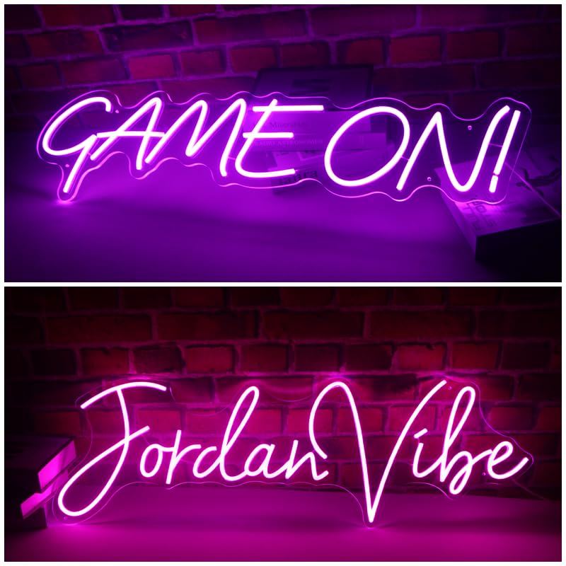 Image of Custom Neon Sign, 10 inch-55 inch Personalized Custom LED Neon Lights Sign for Wall Decor,Large Customizable Name Sign, Suitable for Valentine Wedding Birthday Party Home Decor Bar Cafe Business Shop