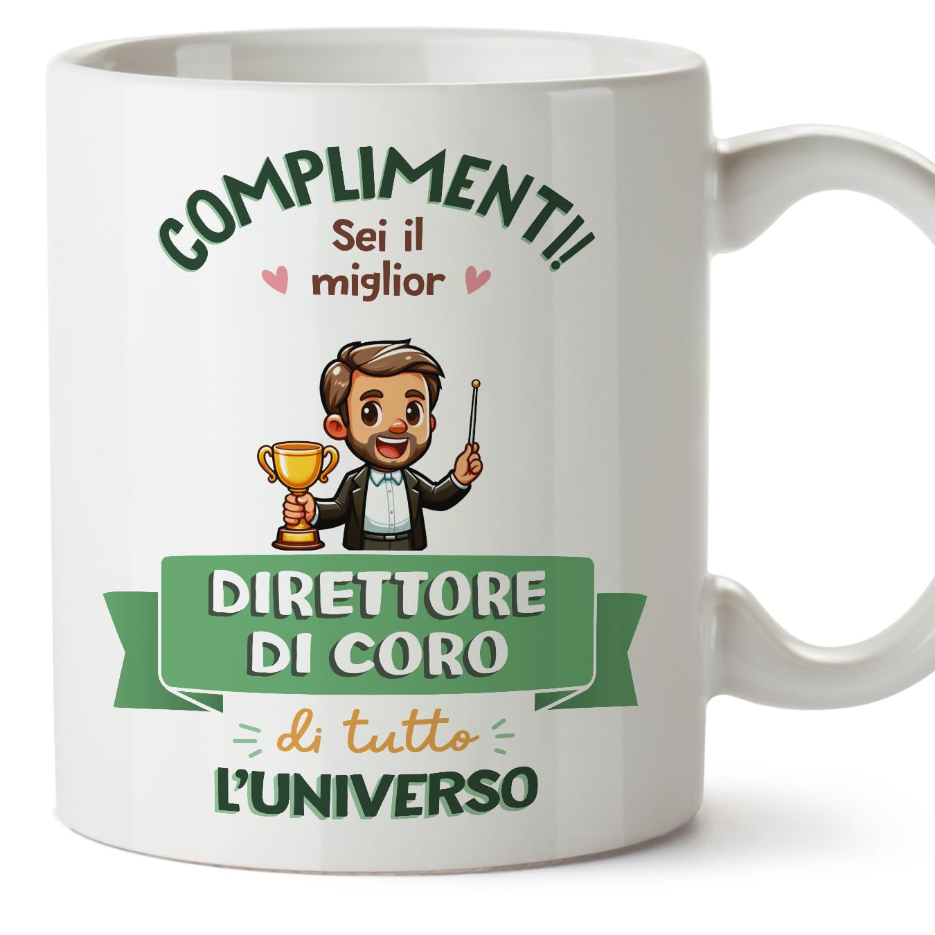 MUGFFINS Choir Director Man Mug - in Italian - Miglior Universo Trofeo - Funny Gift for Colleagues - Ceramic 11oz Mug โ image 1