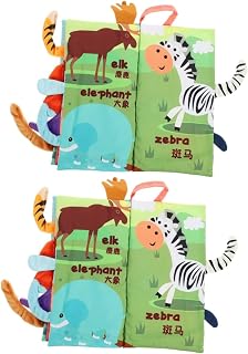 Toyvian Livro De Pano Para Crianças 2 Peças Livros Para Crianças Brinquedos De Banho Para Crianças Animais Brinquedos Livros Para Crianças Livros De Banho Para Crianças Brinquedos