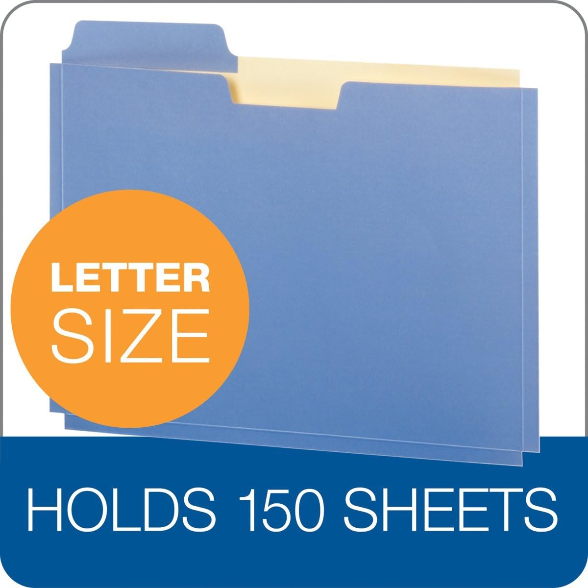Globe-Weis/Pendaflex File Folder Pockets, 150 Sheet Capacity, Letter Size, Double Top, 1/3 Cut Tabs, Assorted Colors, 10 Pack (FP153L10 ASST) : Expanding File Jackets And Pockets : Office Products