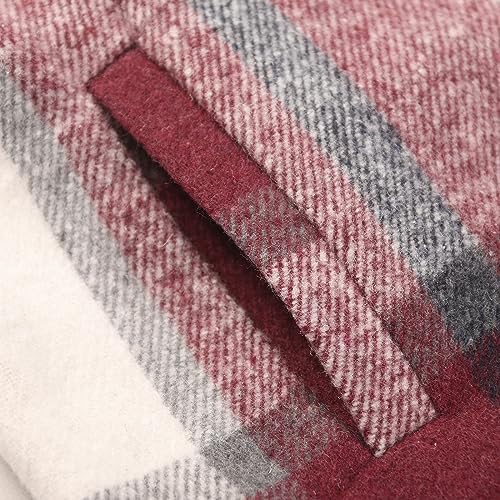 Image of Girls Flannel Plaid Shacket Button Down Long Sleeve Casual Shirt Shackets Fall Jacket Clothes