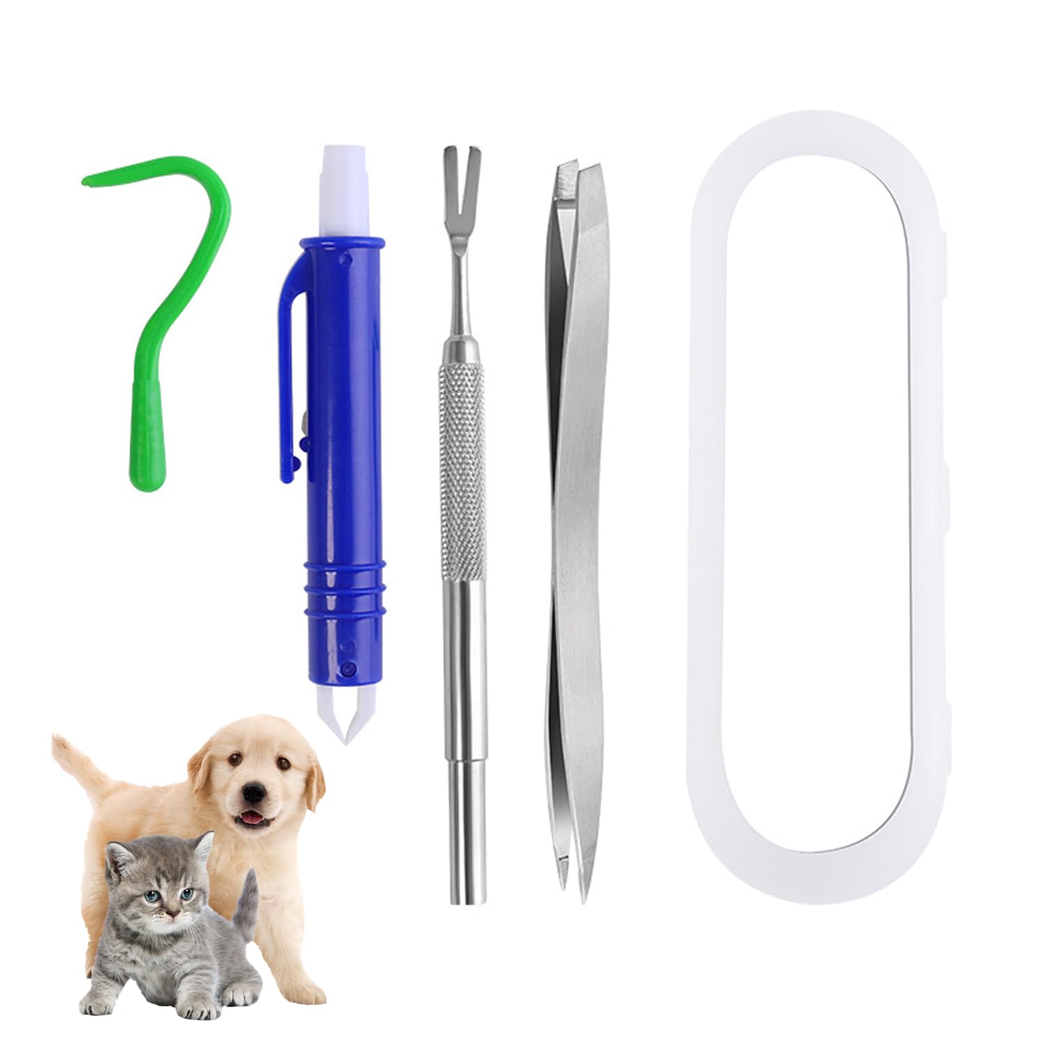 WUBAYI4 Pcs Tick Remover Tool Set,Tick Remover Tool for Dogs, Cats, Horses and Other Pets,Multifunctional Dog Tick Remover Tool