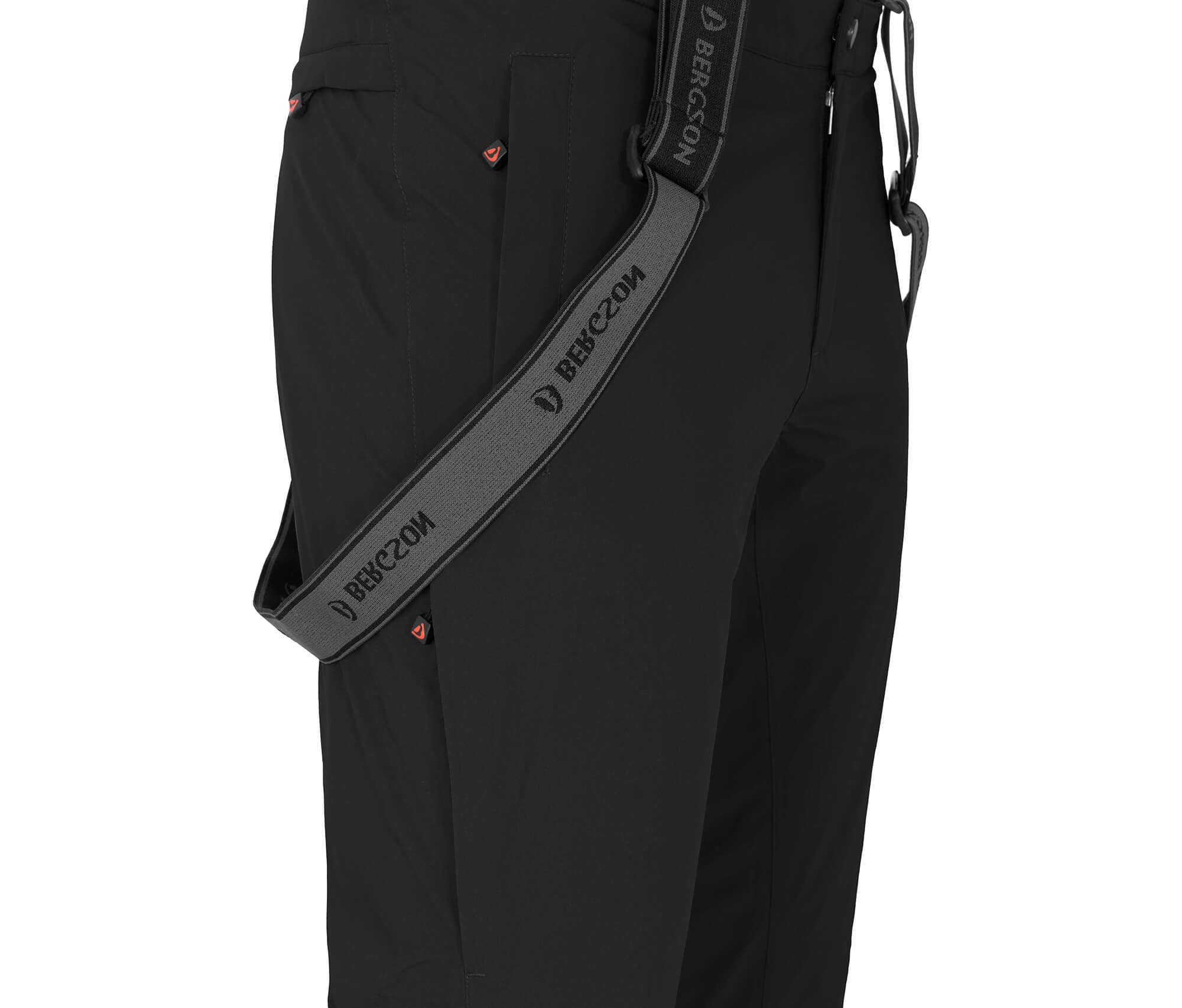 Bergson Flex Light | Herren Skihose - Normal-/Kurz-/Langgrößen, unwattiert & Oberschenkel-Ventilation, wasserdicht (20.000 mm) & verschweißte Nähte, Winddicht & atmungsaktiv (20.000 g/m²), verstellba