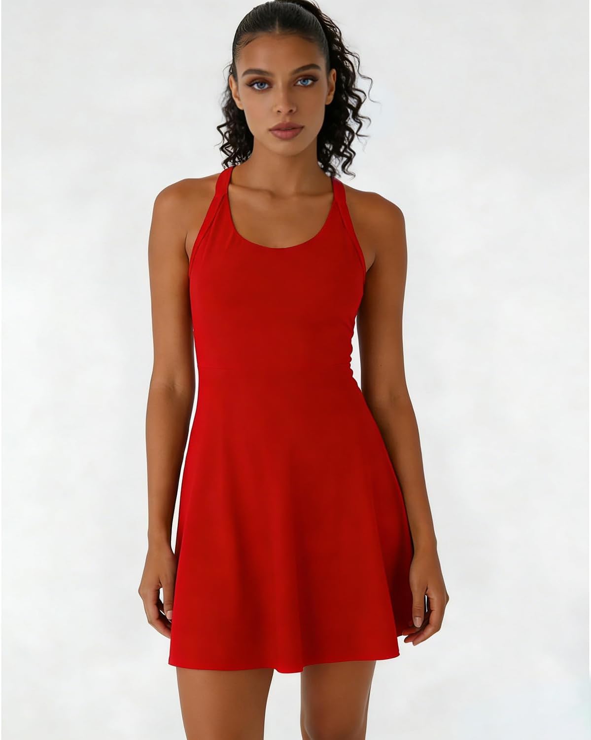 Womens Tennis Dress with in Shorts and Bra Athletic Dress for Women Golf Activewear for Exercise