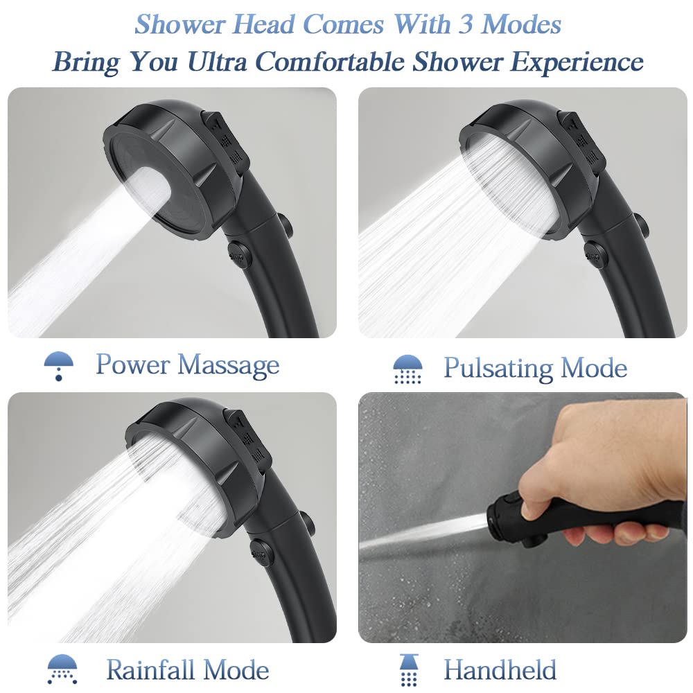 Soffione Doccia Portatile Ad Alta Pressione Con 3 Modalità - Per Bagno E Viaggio - Foto 3