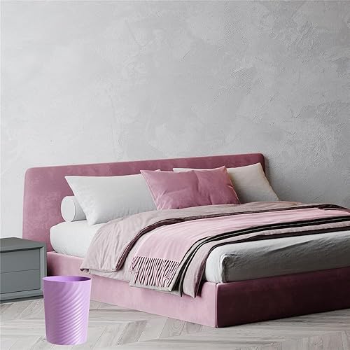 Miniatura 4 de XAJH Basurero pequeño de plástico, cubo de reciclaje de papelera de 1.8 galones, cubo de basura de perfil delgado para espacios compactos, baño,