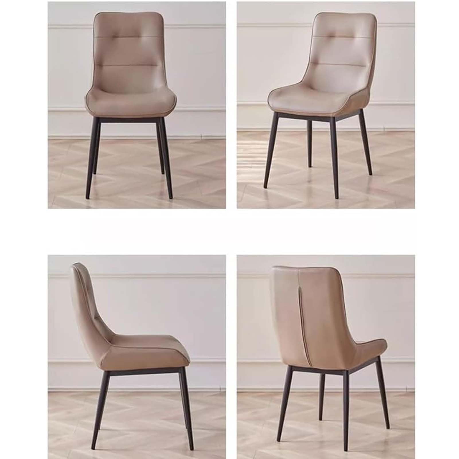 Set di 4 sedie da pranzo, moderne sedie imbottite in velluto con schienale alto e gambe in metallo dorato, eleganti sedie per soggiorno, cucina o sala da pranzo