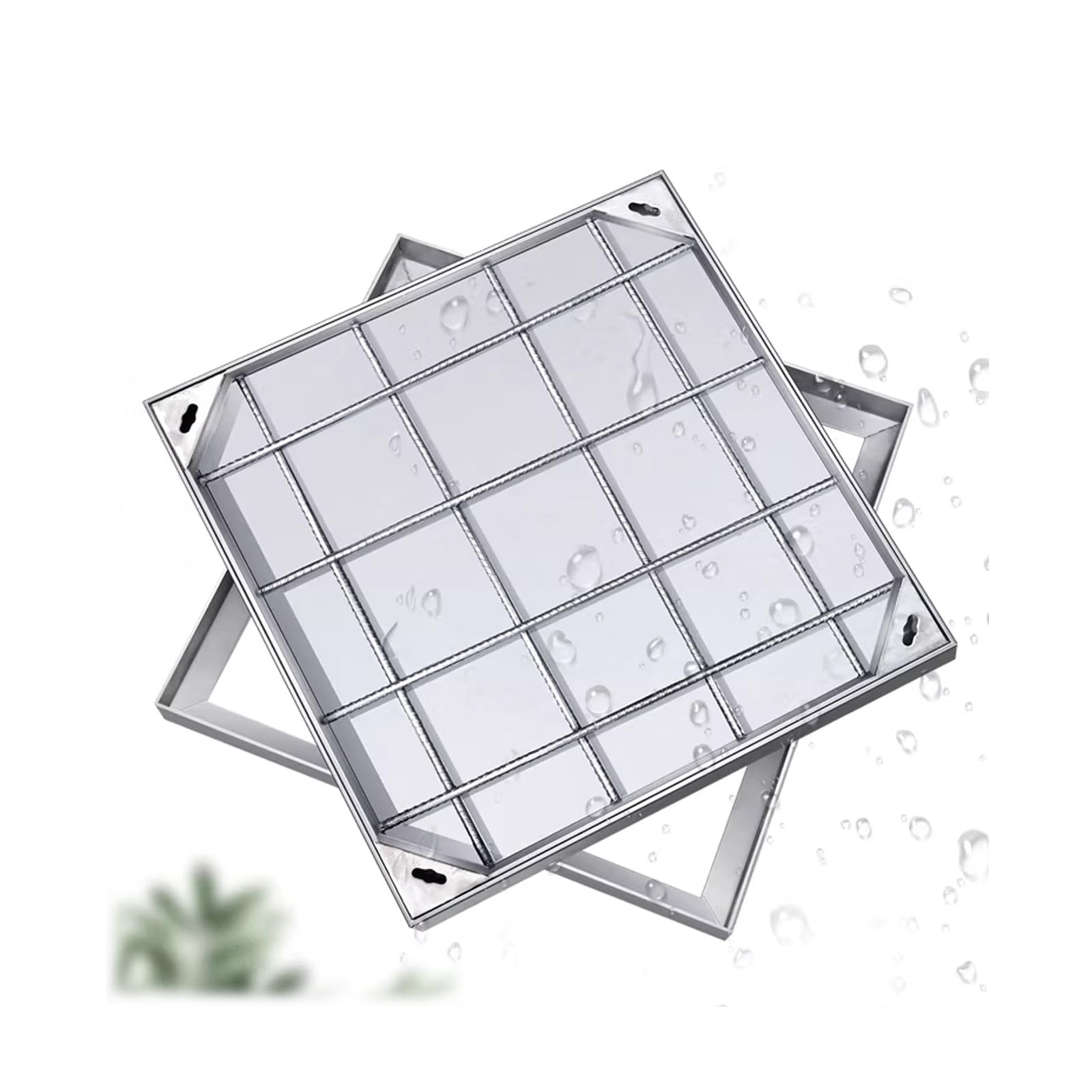 GJMSSMY HeavyDuty Stless Steel Invisible Manhole CoversSquare Inspection Covers for Driveway Road Parking Lot Durable CorrosionResistant Secure & Safe