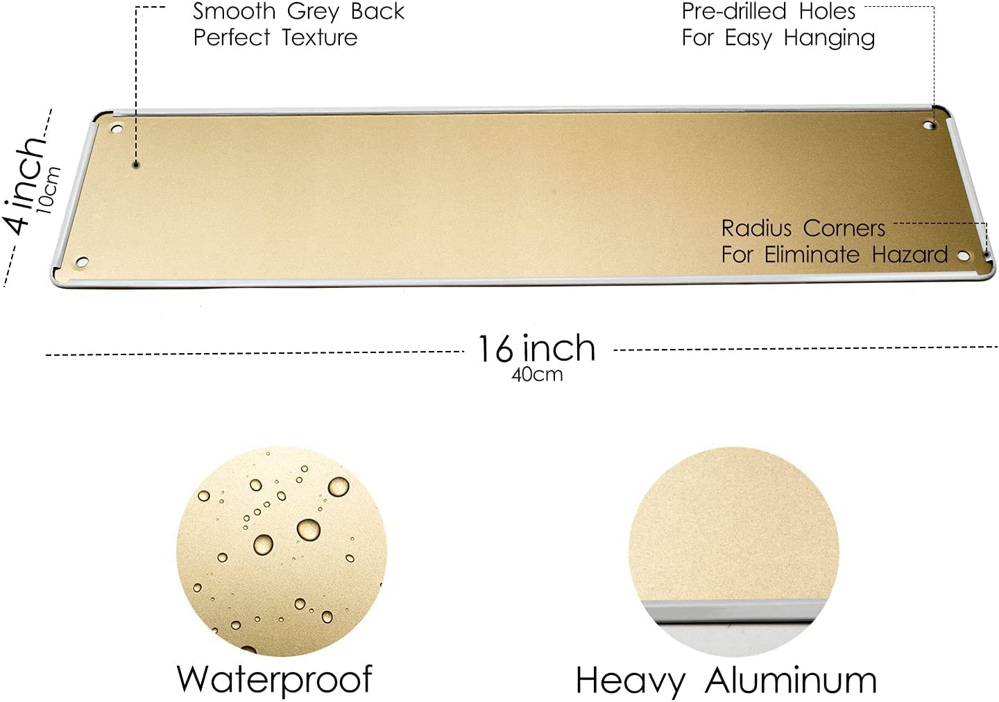 Barefoot Zone Blechschild - Lustiges Metallschild 10x40cm Wanddeko