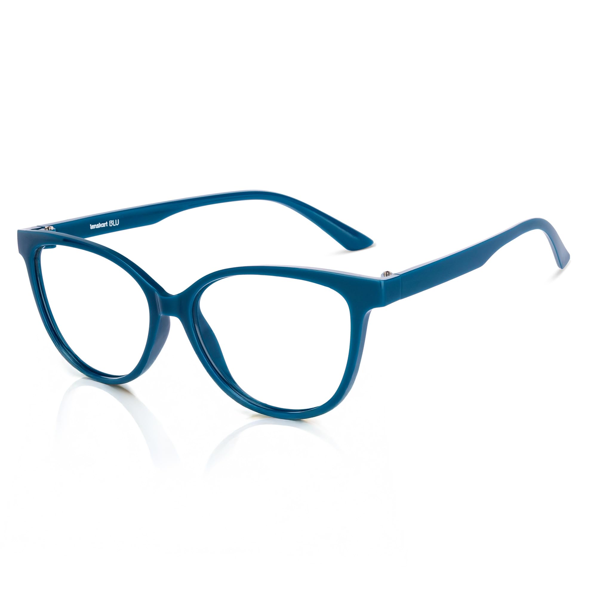 LENSKART BLU | Zero Power Blue Cut Computer Glasses | Anti Glare, Lightweight & Blocks Harmful Rays | Full Rim Rectangular | 100% UV Protected | For Men & Women | Medium | LB E14270-image-46