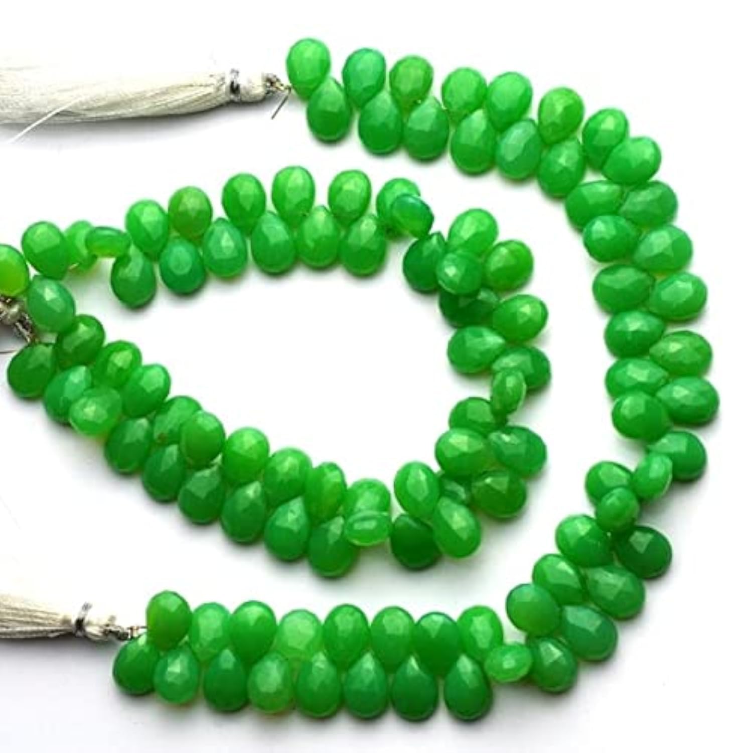 Perles calcédoine naturelle véritables pour remplacer les imitations plastiques en bijouterie
