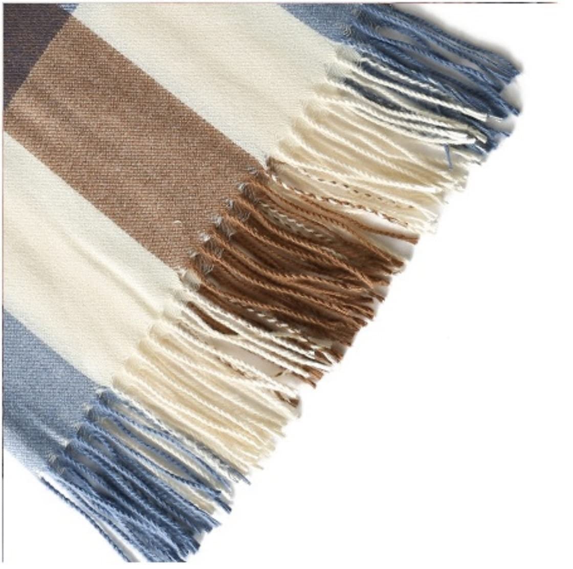 Écharpe Chale Hiver Femme Plaid Écharpe Femmes Foulards Treillis Long Châle Wrap Chaud Etole Femme(C)