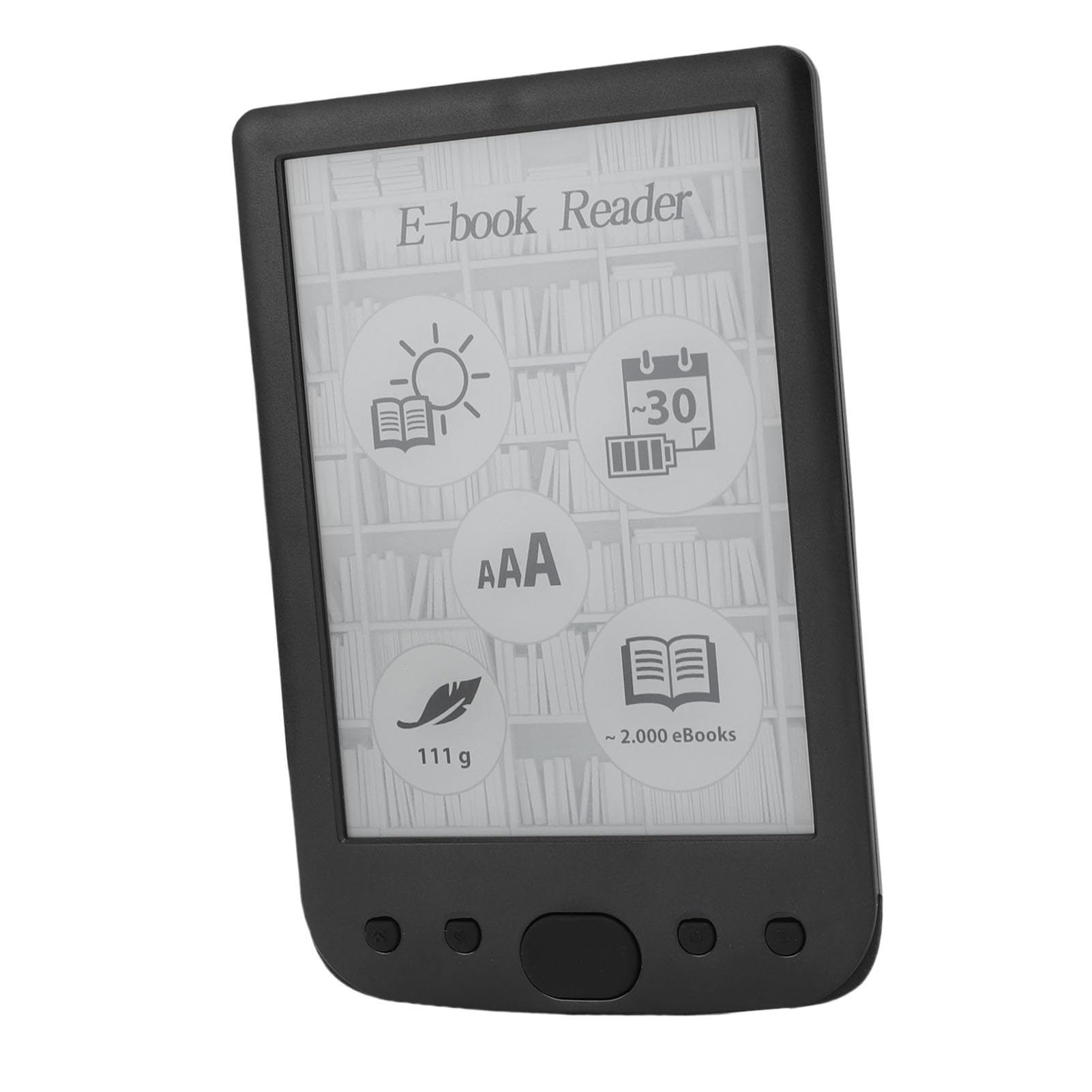 CHICIRIS Lettore E, Lettore di EBook Impermeabile da 6 Pollici con Risoluzione 800x600, Touch Screen, Batteria a Lunga Durata per gli Amanti dei Libri Digitali (4G)