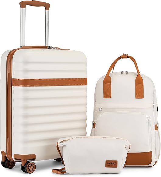 Koffer weiß braun Clearance