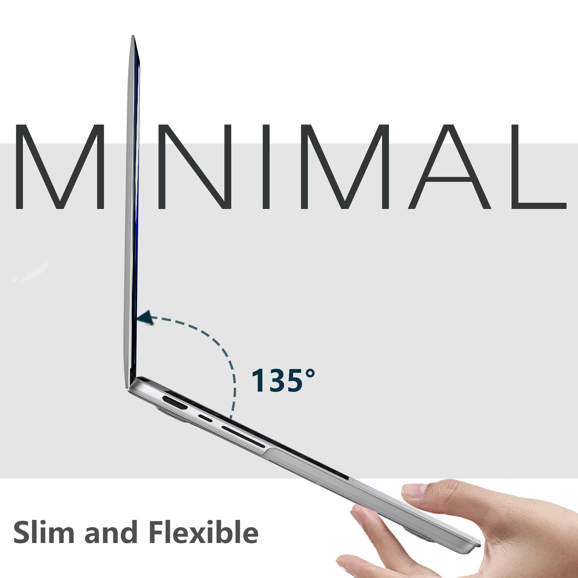 NPUOLS Custodia Protettiva per 2024-2021 MacBook Pro 16 Pollici Cover M4 M3 M2 M1 Pro Max A3403 A3186 A2991 A2780 A2485,Come il Colore Originale,Sottile Cover Rigide e EU Tastiera Cover,Grigio Opaco