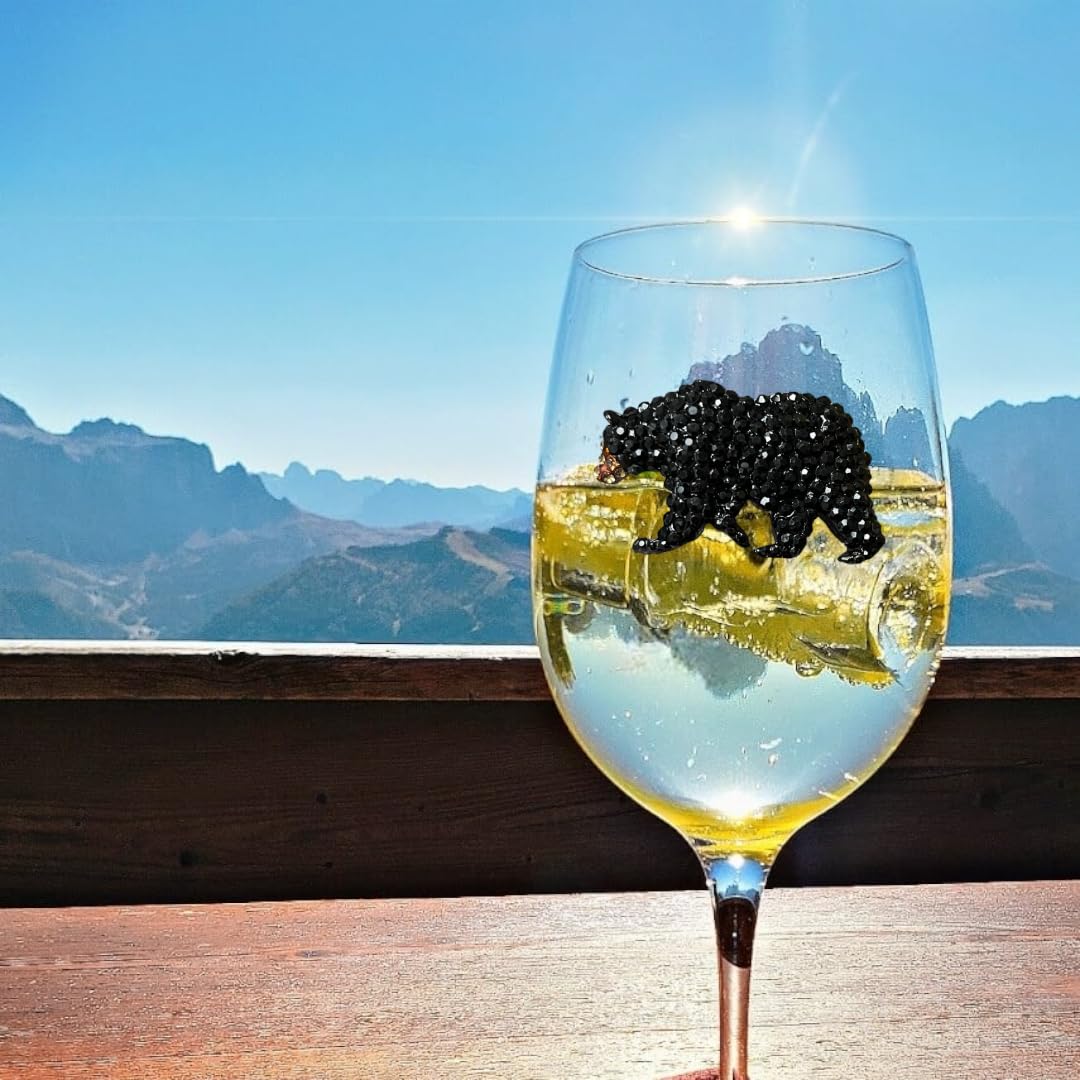 Amazon.com | THE QUEENS' JEWELS Black Bear Jeweled Stemmed Wine Glass, 21  oz. - Unique Gift for Women, Birthday, Cute, Fun, Not Painted, Decorated,  Bling, Bedazzled, Rhinestone: Wine Glasses