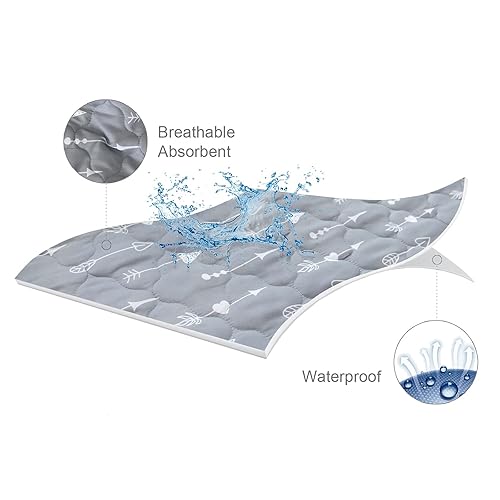 Miniatura 2 de 2 sábanas protectoras para colchón Pack and Play, ajustadas, impermeables, compatibles con Graco Pack 'n Play, Dream On Me y Pamo Babe, para