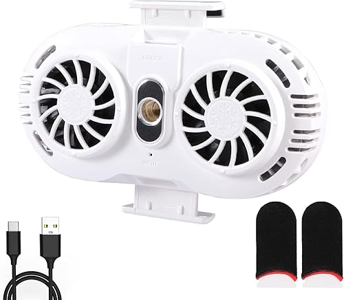 Miniatura 9 de Phone Cooler, 5 Pcs Phone Cooling Case with Finger Sleeves, Fast Phone Cooler for Gaming Adjustable Cooling Fan Finger Sleeve Slim, for Live