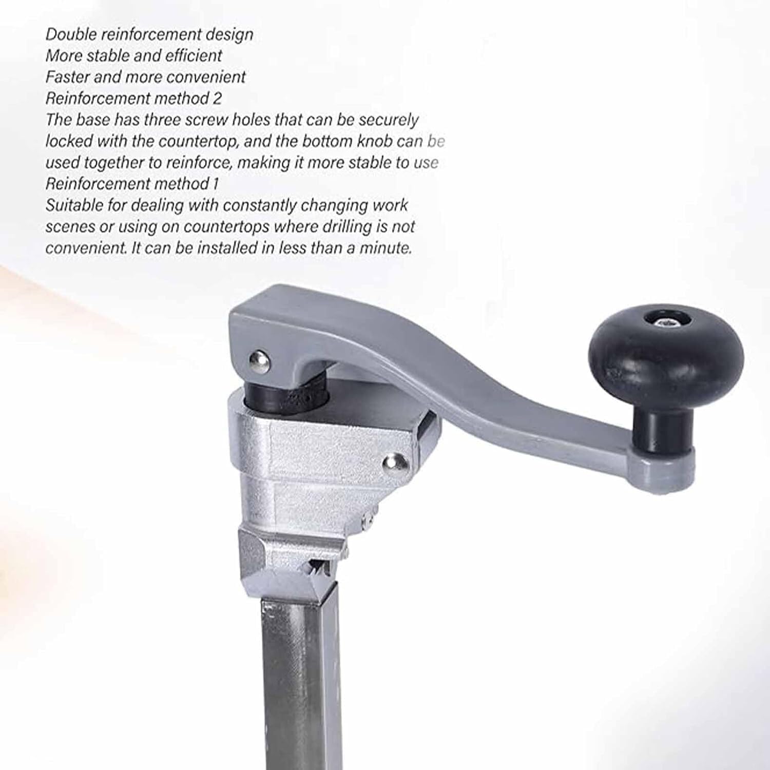 Manual Table Can Opener, Commercial Can Opener, 50CM Height Adjustable, Adjustable Handle, Stainless Steel Efficient Anti Slip for Opening The Fruit Can, Milk, Meat