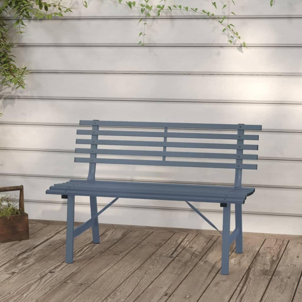 Patio Bench,Street Bench,Front Porch Bench,Park Bench,Garden Benches for Outdoors,for Garden Porch Park Front Porch Balcony Outdoor, 43.3" Steel Gray