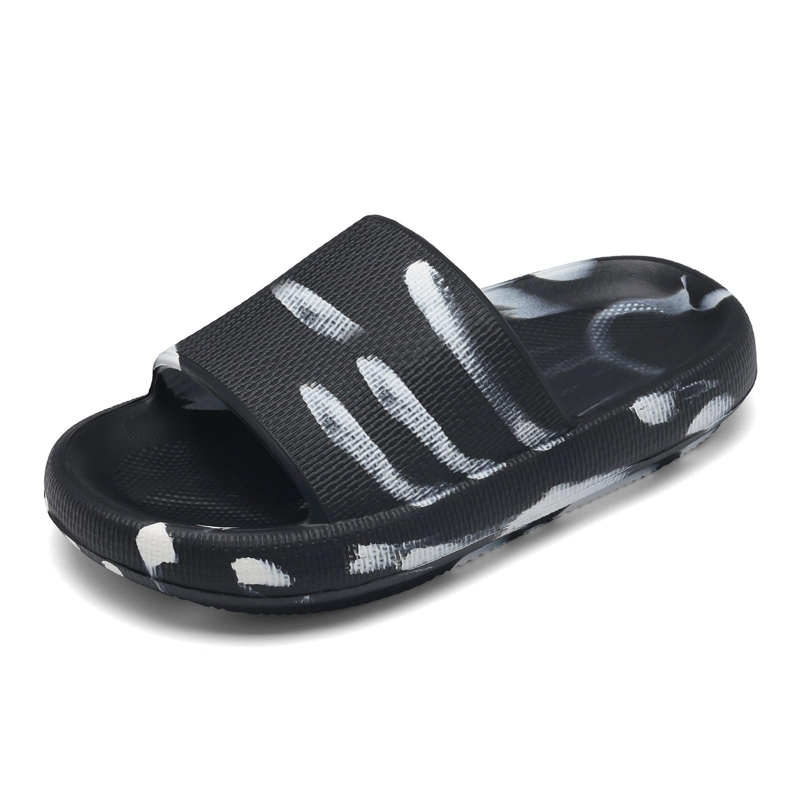Boys and Girls Cloud Wide Slides for Kids – Non-Slip Summer Slippers Lightweight Beach, Pool, and Indoor Shower Sandals