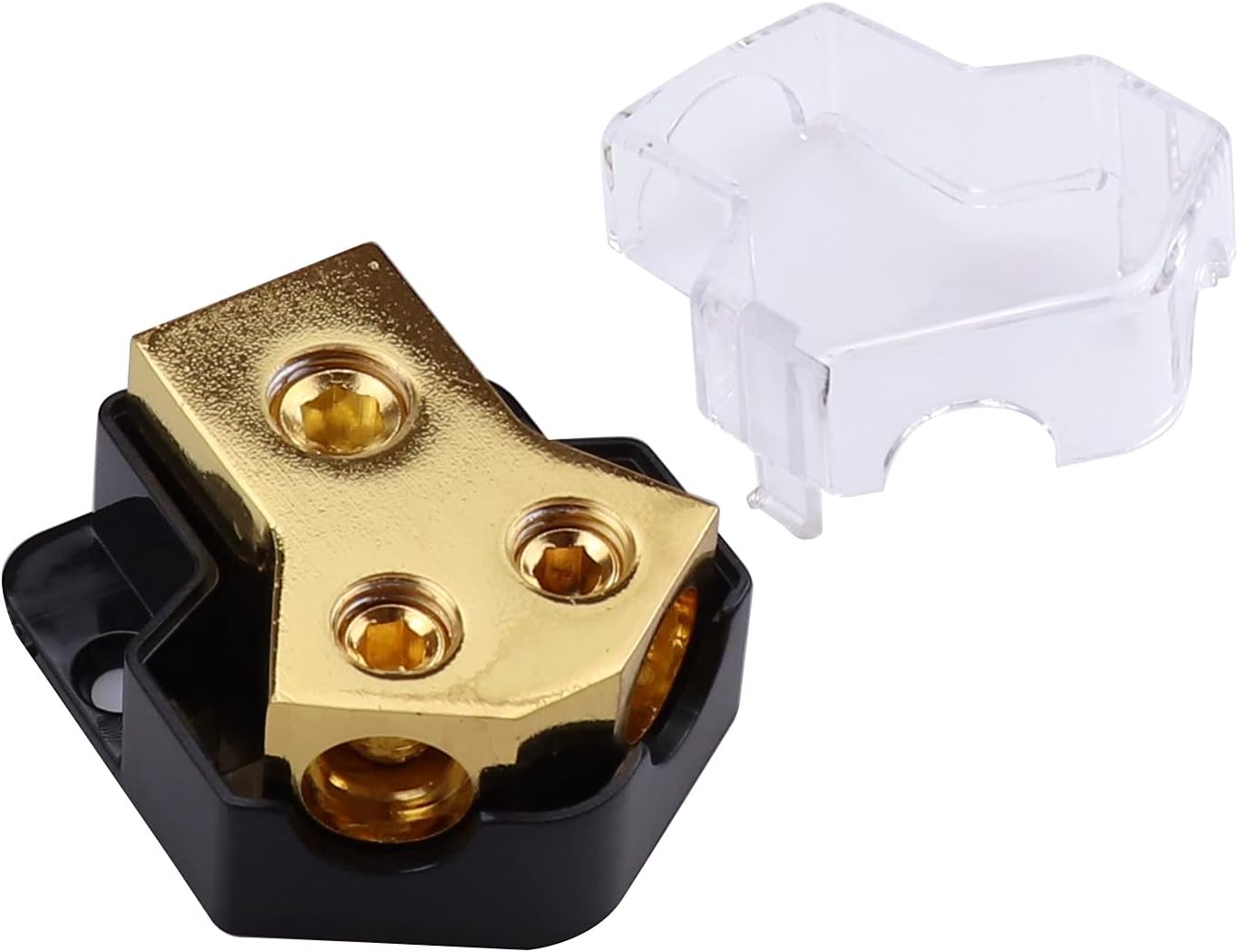 2Pack 0/2/4 Gauge in 4/8 Gauge Out 2 Way Power Distribution Block for Car Audio Splitter