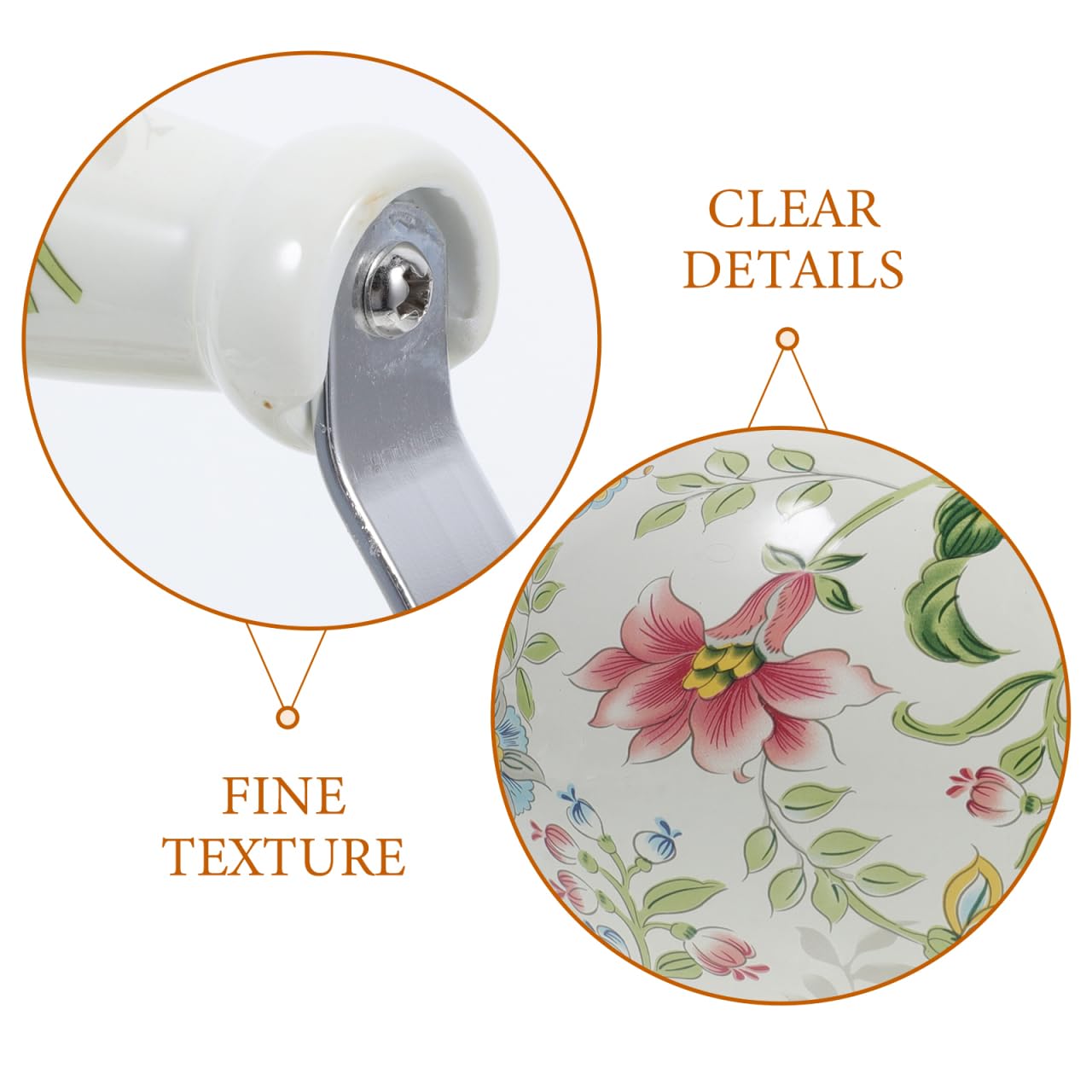 Angoily Enamelled Ceramic Teapot with Floral Pattern Teapot with
