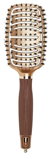 Olivia Garden Cepillo de pelo NanoThermic Ceramic + Ion Flex para el cuero cabelludo y ventilado