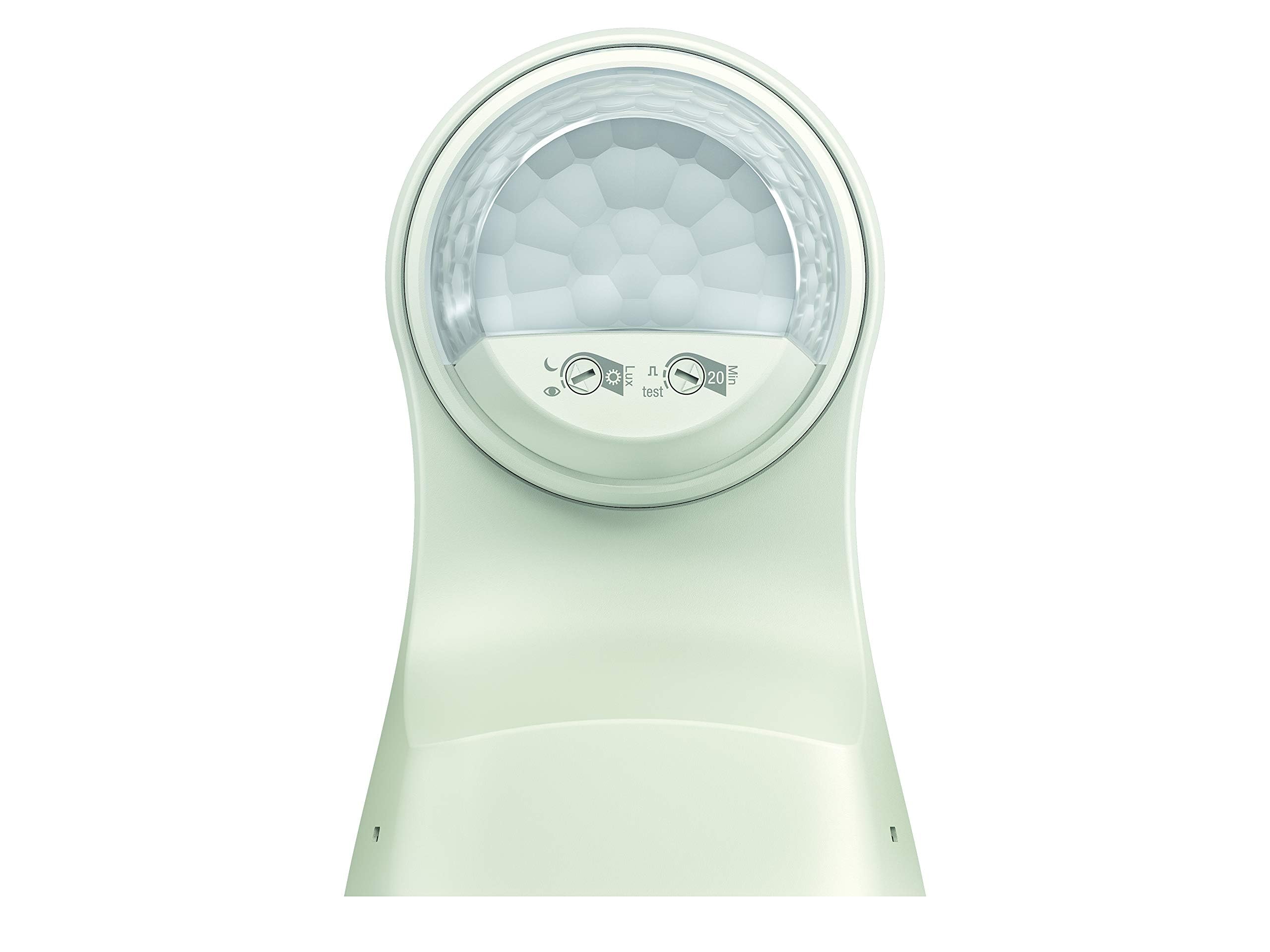 Theben 1010505 theLuxa S180 WH Bewegungsmelder mit 180° Erfassungswinkel für den Außenbereich, Bewegungssensor, weiß