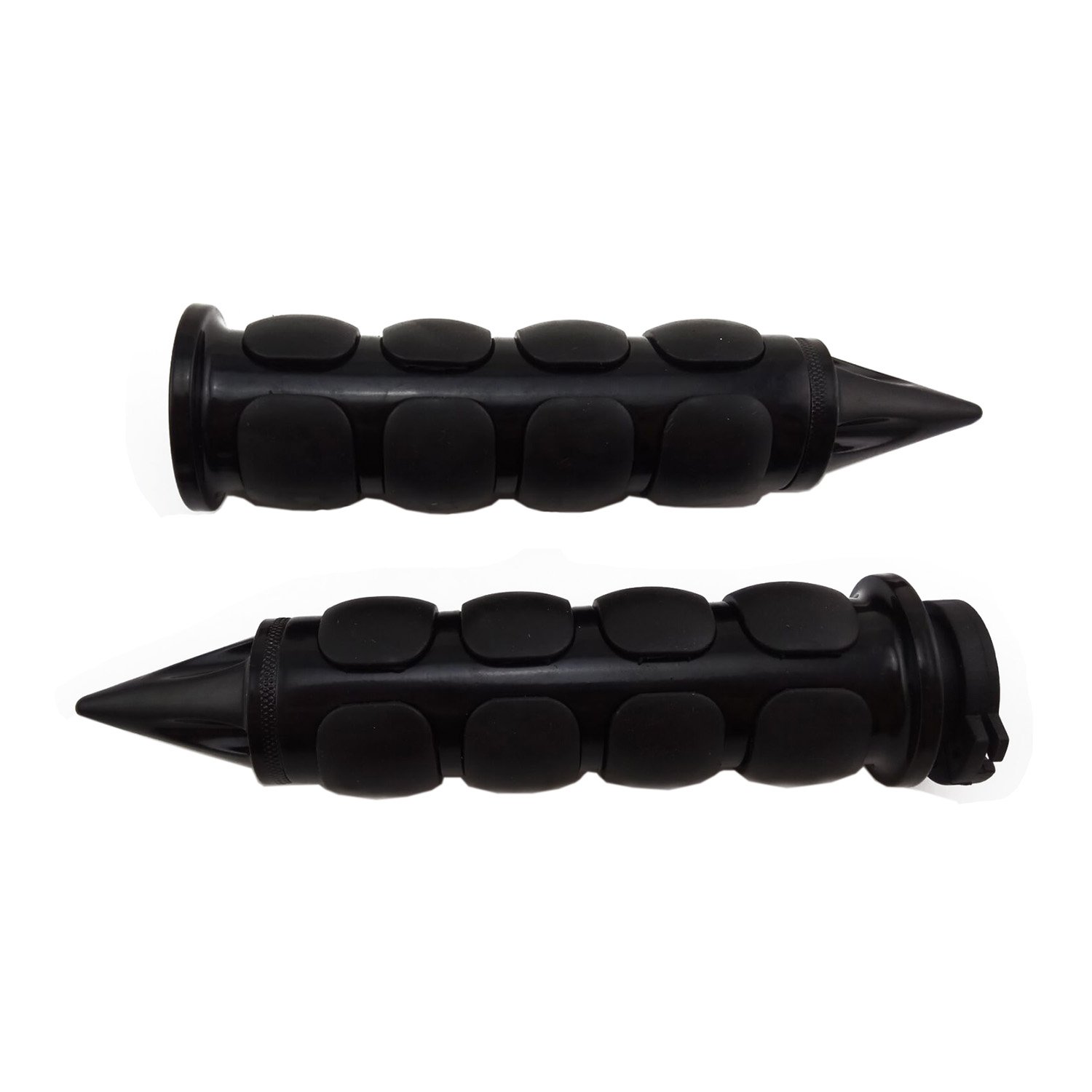 TESWNE Motorcycle Aluminum Rubber Motorcycle Handle Grips 1 inch / 25mm Handlebar Grips Fits for Suzuki Kawasaki Yamaha Honda Throttle Grips Bar Ends (Black)