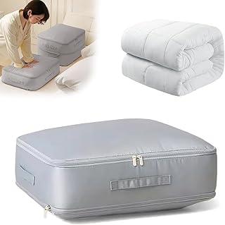 AXIOMORA Ultra Space Saving Self Compression Organizer Bags - Blanket Compression Storage Bag - Compression Packing Cubes ...