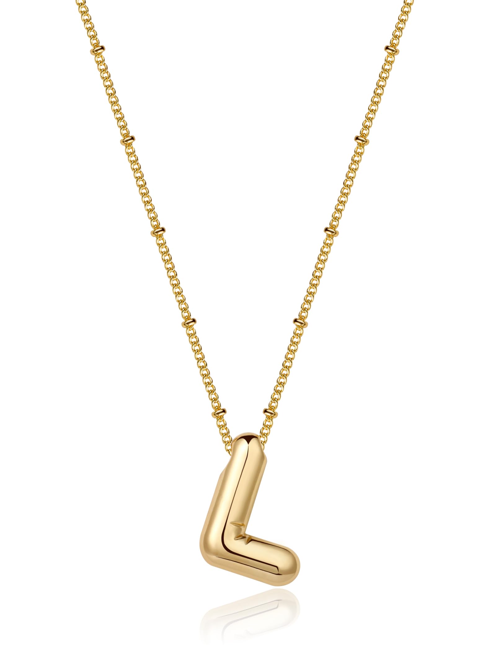 AILPIWE Gold Initial Necklaces for Women 18K Gold Plated Dainty Letter Necklace, A-Z Simple Gold Necklace for Women Trendy