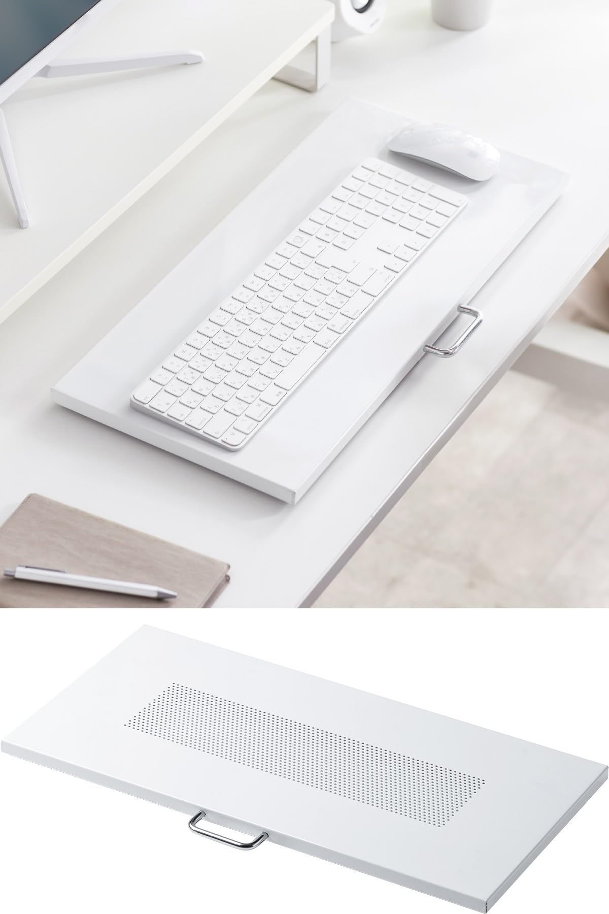 Amazon.co.jp: サンワダイレクト キーボードスライダー トレイ 幅52.6
