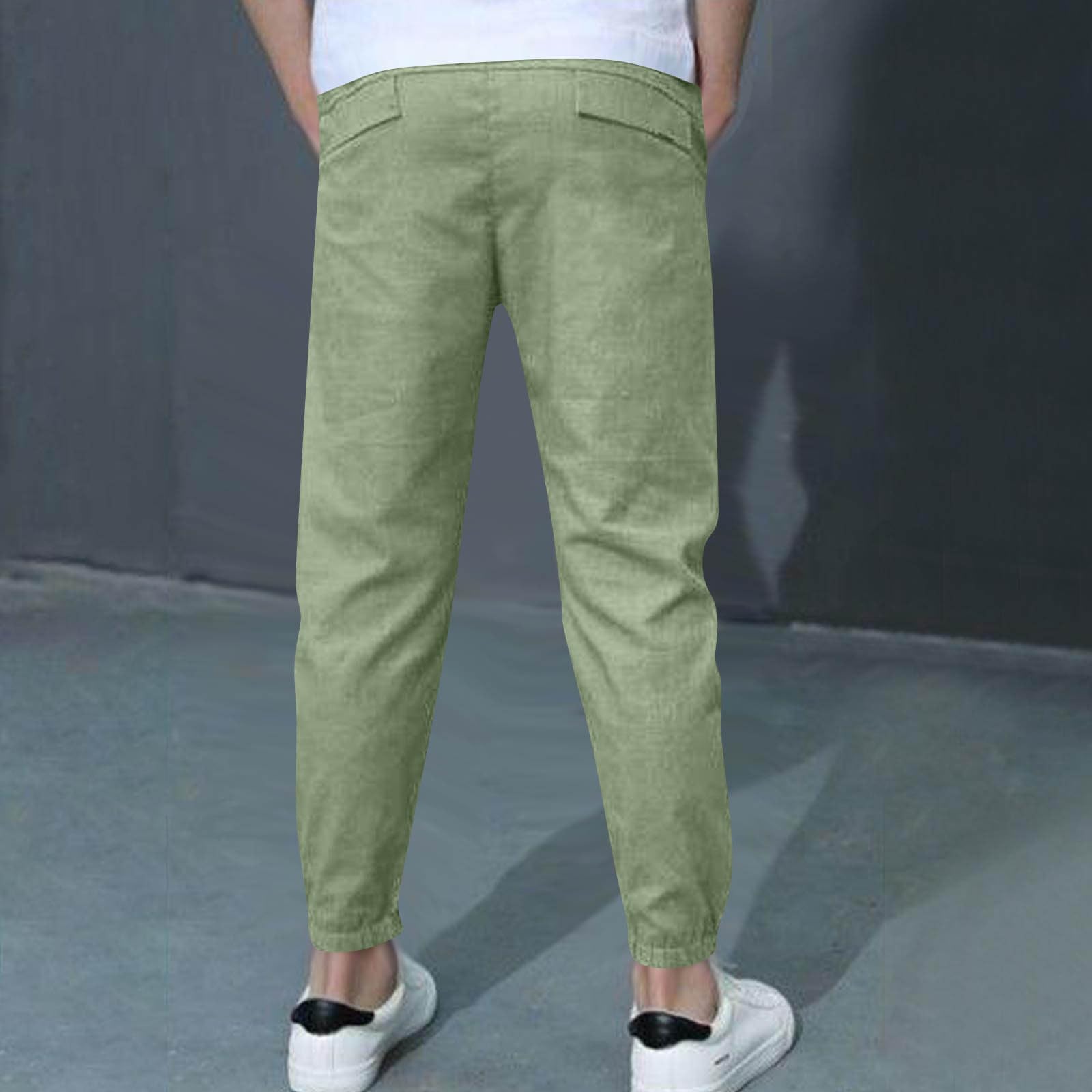2er Pack Jogginghose Jungen Leinenhose Baumwolle Leinen Sporthose Anti-Moskito Sommerhose Atmungsaktiv Outdoorhose Leichte Freizeithose Elastische Taille Sweathose Sweatpants - 3