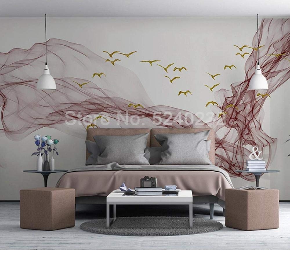 Peinture murale oiseau abstrait WLLLO art contemporain de salon 3D