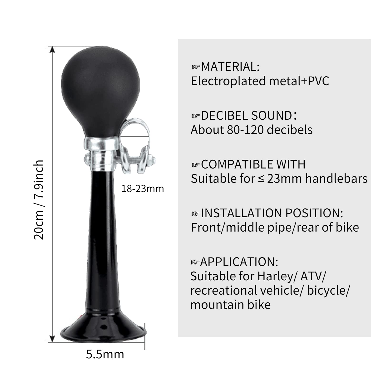 Avvisatore Acustico per Bicicletta Campanello Bici Bambini con Supporto Metallo