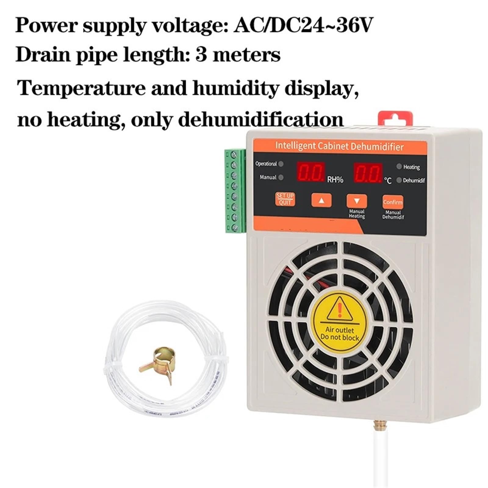 Deumidificatore industriale Deumidificatore completamente automatico da 13,5 once, adatto for scatola elettrica, con tubo di drenaggio(ACDC24V36V)