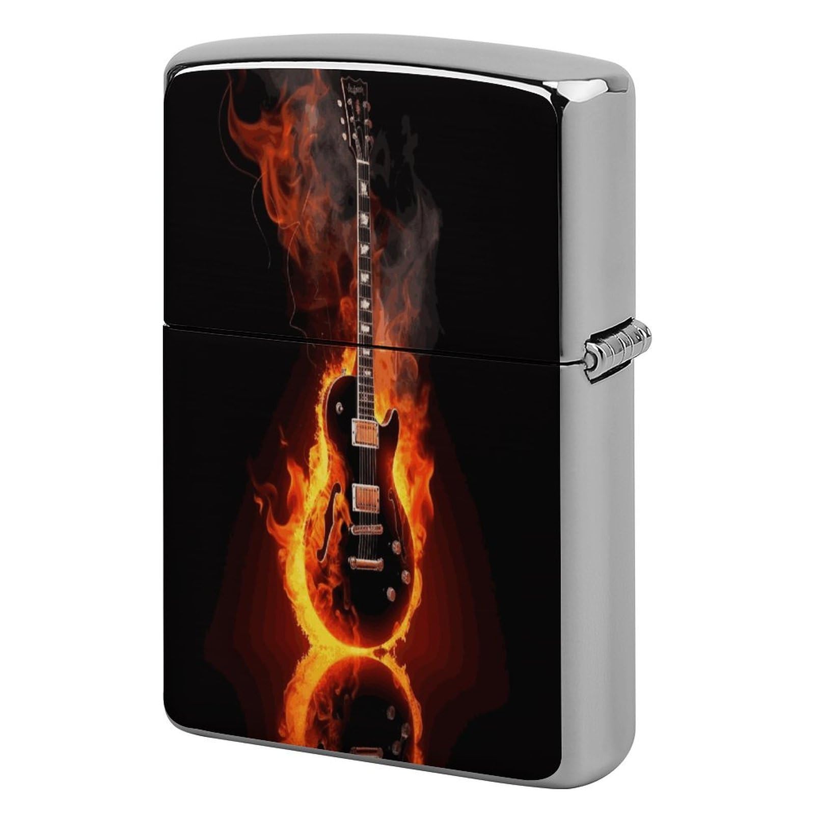 Fodpand Style Fire Guitar Metal Lighter Case Cover Lighter Sleeve